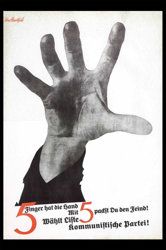 famous political art five fingers hand John Heartfield