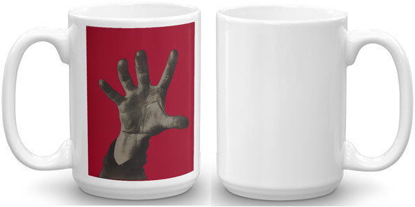 Famous political art mug. John Heartfield “Five Fingers Has The Hand”