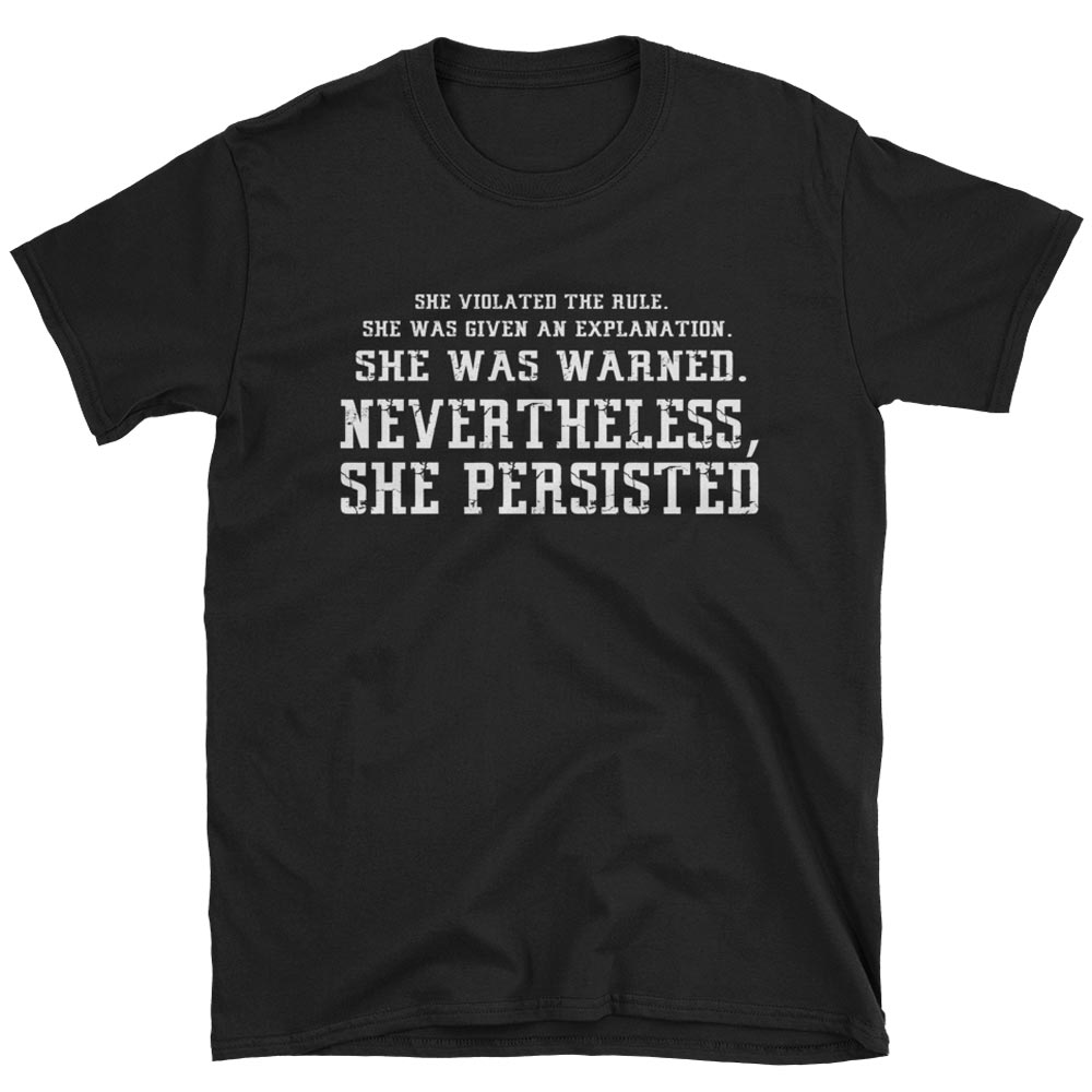 She Persisted T-shirt. Official John Heartfield Shop Merch.