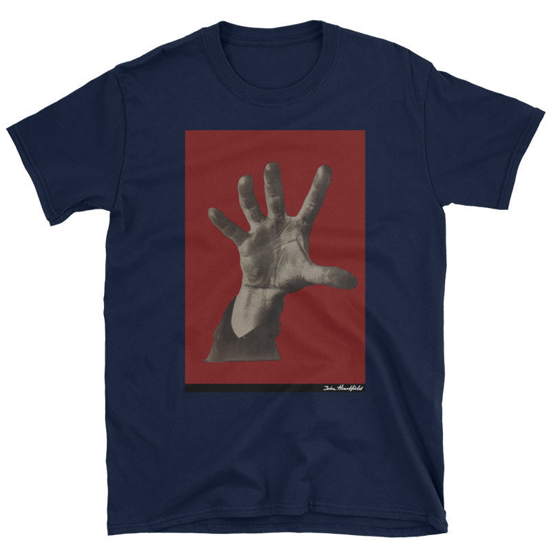 famous political art t-shirt "5 Fingers" by Dada political artist. History's most famous political symbol.