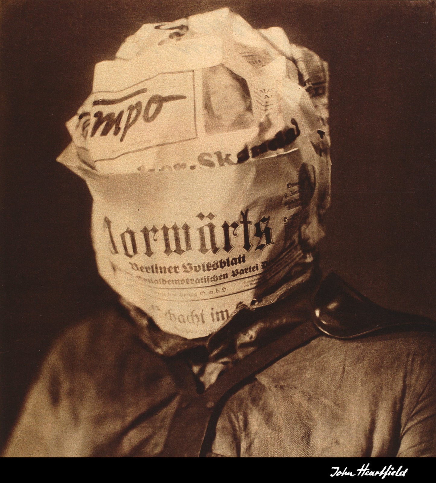 John Heartfield Famous Weimar Replublic Collage "Newspapers Make You Blind and Deaf"