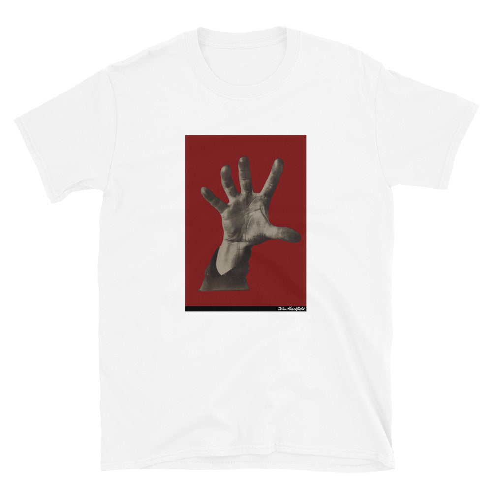 Famous Political Symbol T-shirt. John Heartfield Five Fingers Has The Hand