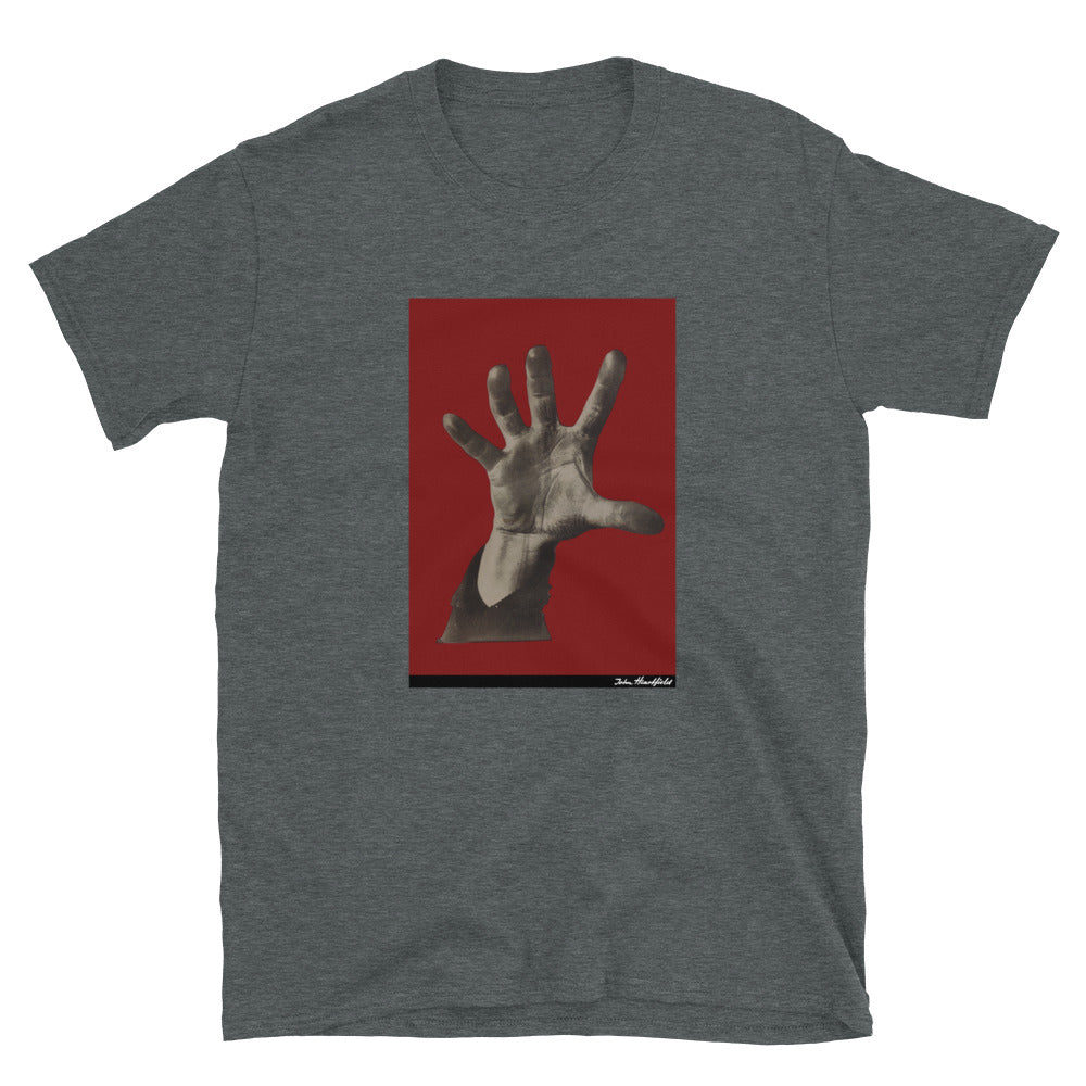 Famous Political Symbol T-shirt. John Heartfield 5 Finger Hat Die Hand