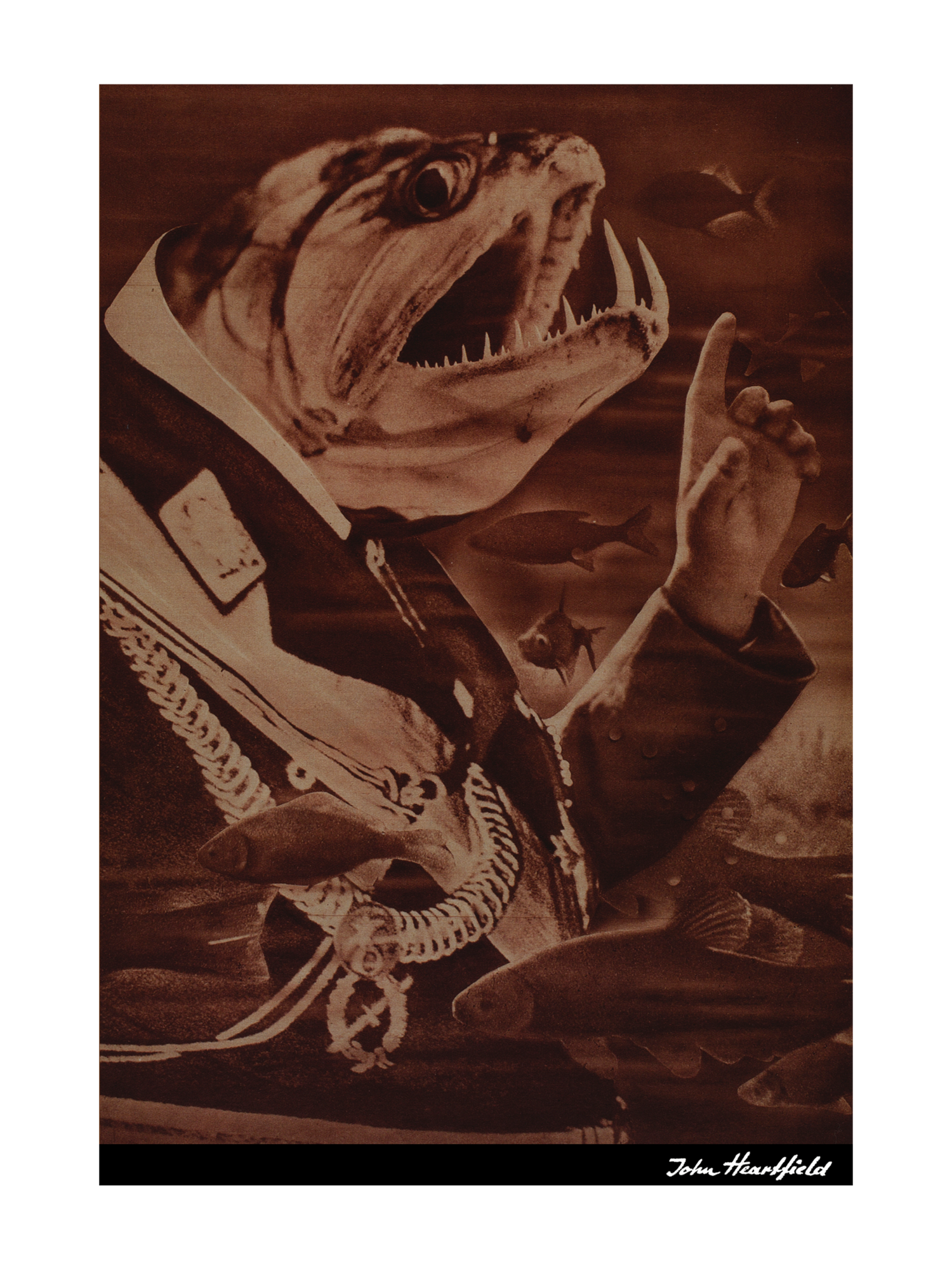 Famous political collage art. John Heartfield Peaceful Predators. Heartfield Shop.