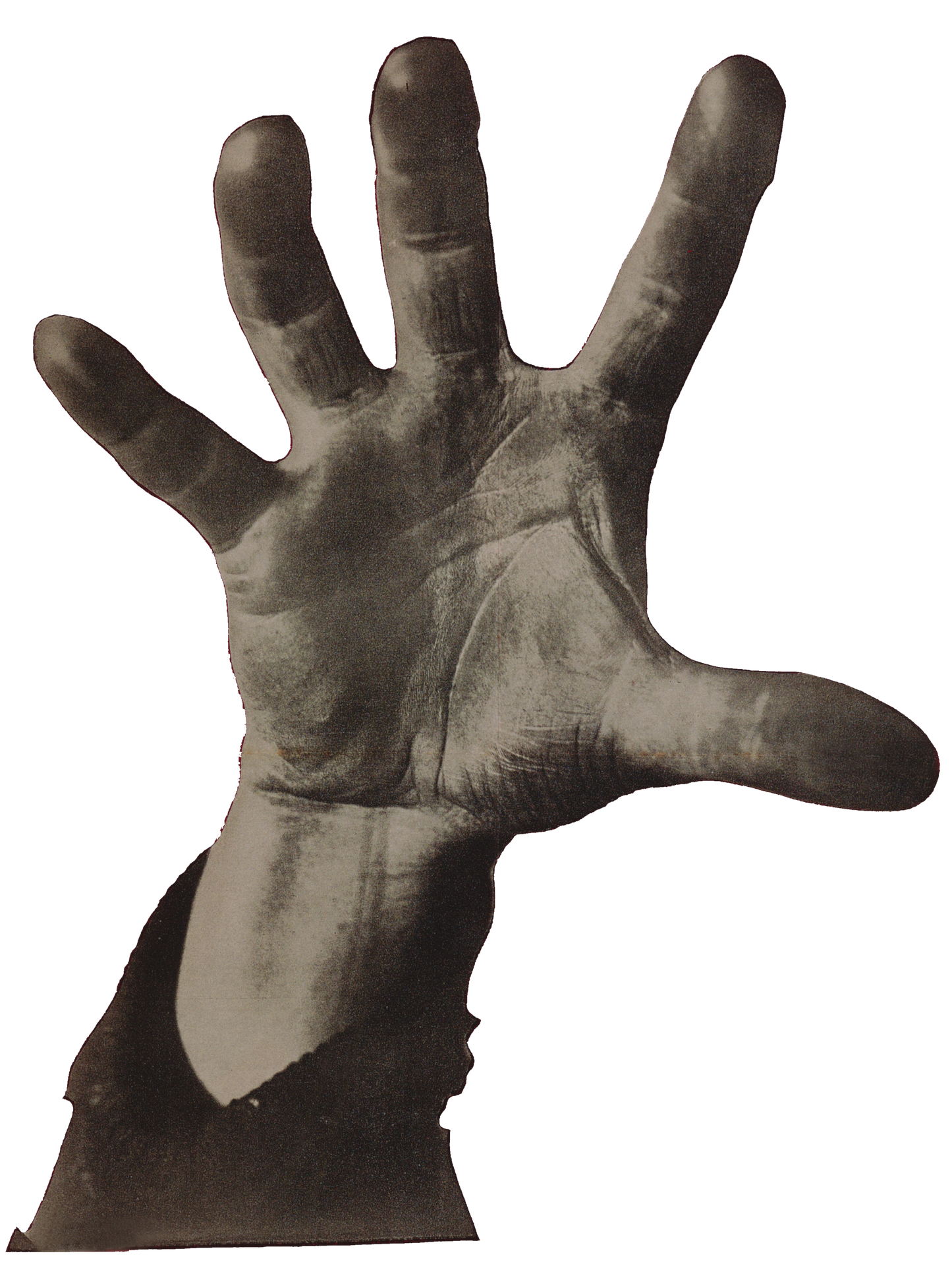Famous antifascist John Heartfield political art. 5 finger hand.